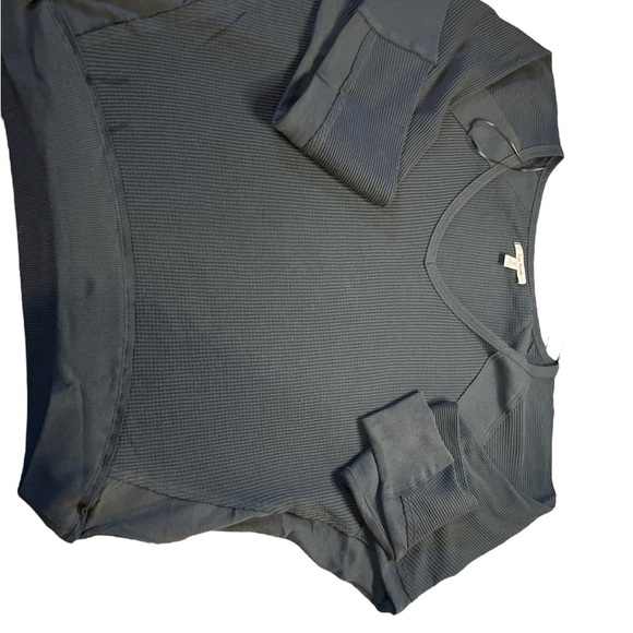 Free People Santa  Clara Thermal Top, Black. - Picture 6 of 6